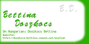 bettina doszkocs business card